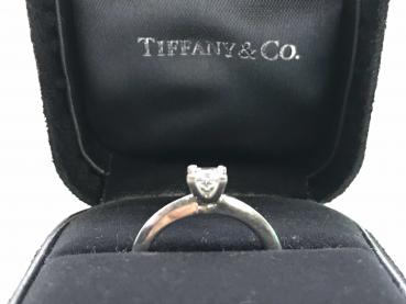 Tiffany & Co. Verlobungsring Diamantring 950 Platin Gr.50 0,30 ct princess cut