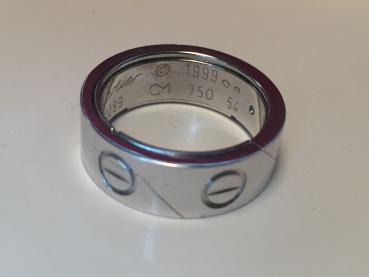 CARTIER ASTRO LOVE Ring / Anhänger Gr.52 750/000 WEISSGOLD mit original Ringbox