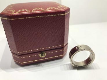 gebrauchter CARTIER ASTRO LOVE Ring / Anhänger Gr.54 750/000 WEISSGOLD mit original Ringbox